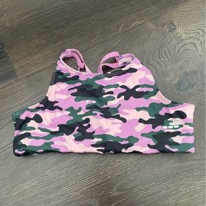 pink camo sports bra
